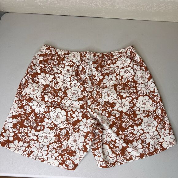 Gap Shorts Mens Large Multicolor Floral Linen Blend 7” Inseam Vacation Tropical - Picture 10 of 11